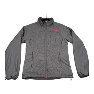 The North Face Jacket Womens Small Gray Quilted Full Zip Insulated Outdoor